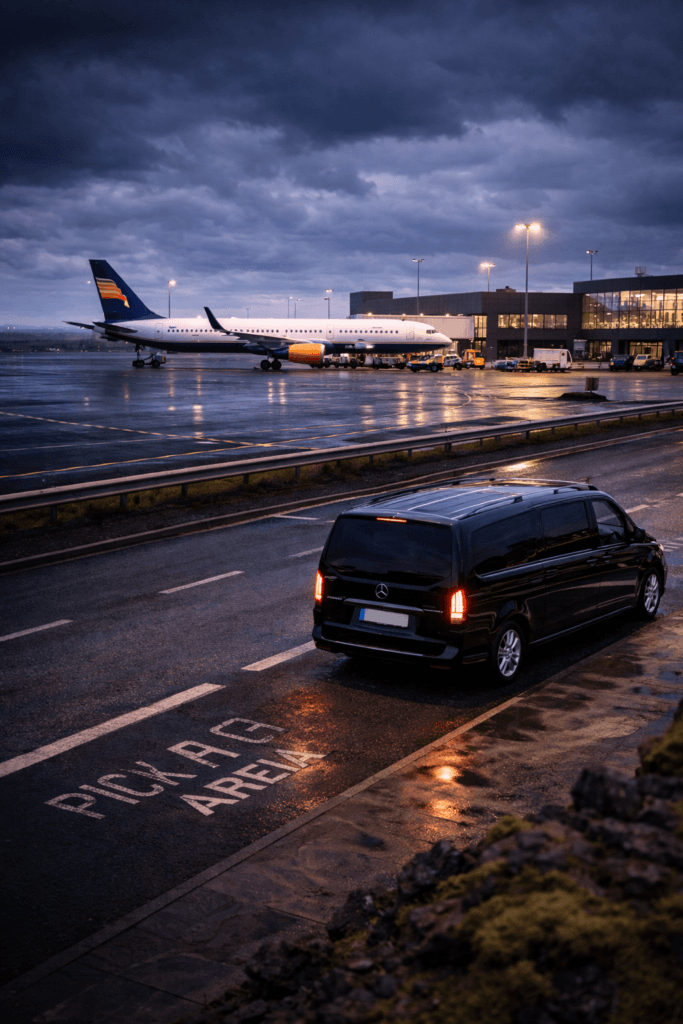 Private airport transfer KEF Iceland with luxury vehicle