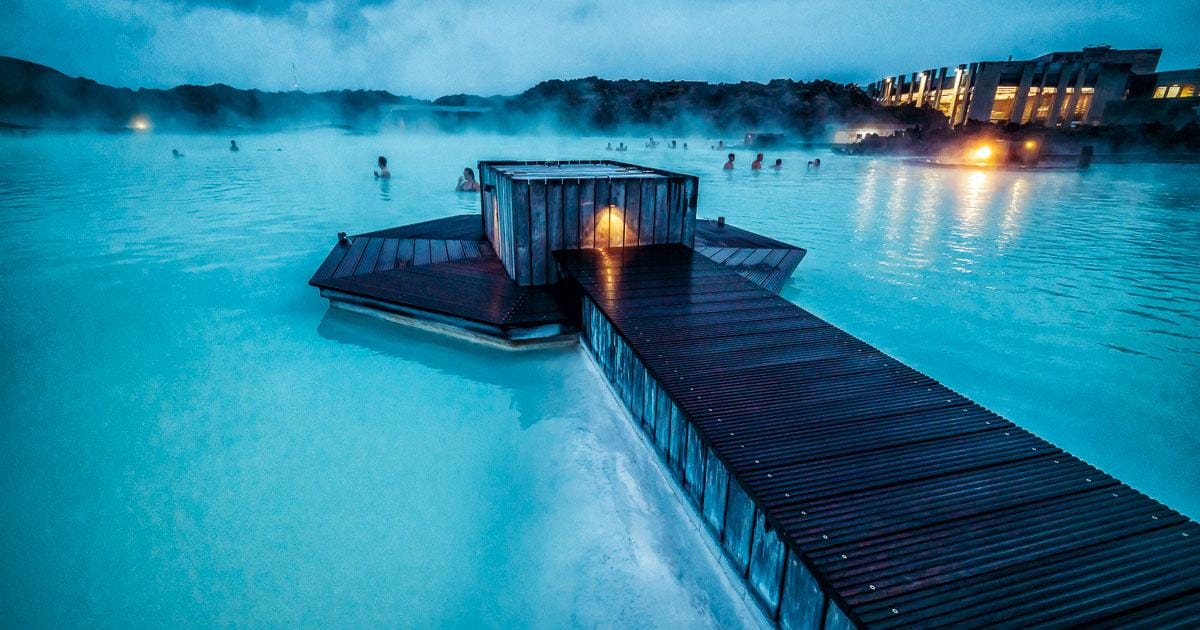 Blue Lagoon from KEF Airport